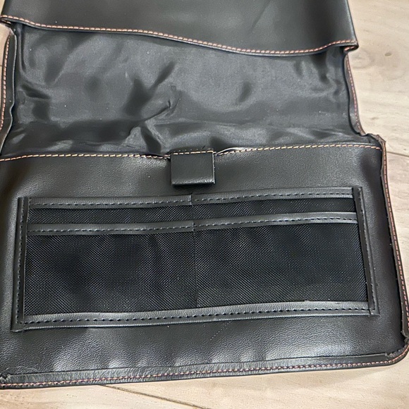 Official MINI COOPER OEM Drivers Manual case holder black EUC! Orange stitching - Picture 5 of 8